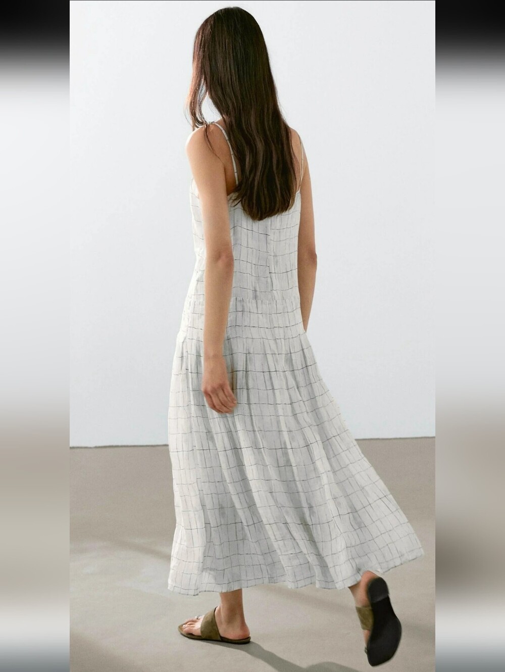 Massimo Dutti Drop Waist Midi Dress Size 2 - Picture 2 of 16
